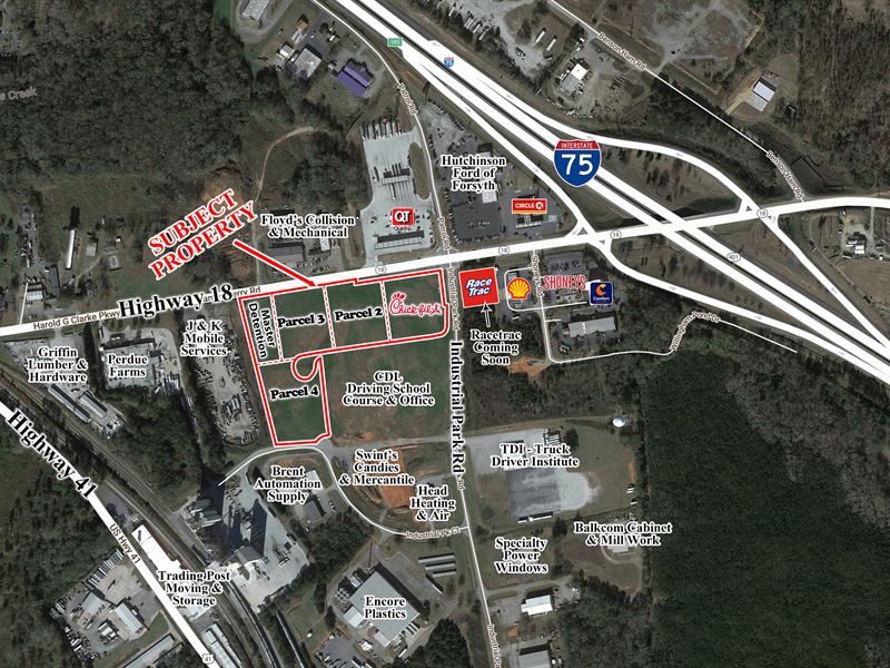 Prime Commercial & Retail Lots : Forsyth : Monroe County : Georgia