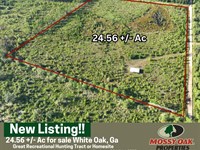 24.56 Ac For Sale With Pole Barn : White Oak : Camden County : Georgia
