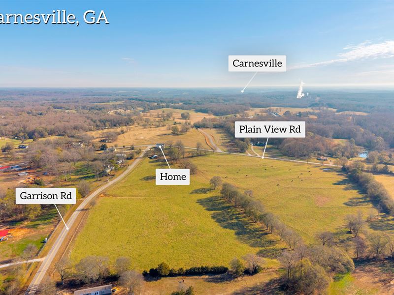 Farmhouse with 26 Acres : Carnesville : Franklin County : Georgia