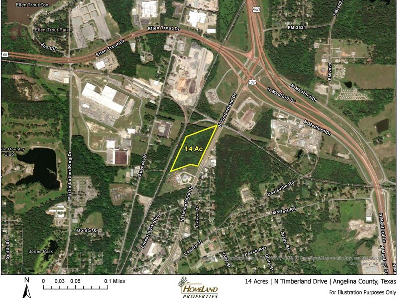 14 Acres, N Timberland Dr : Lufkin : Angelina County : Texas