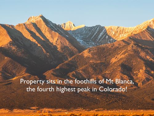 5 Acres CO Near MT Blanca Camp Now : Alamosa : Colorado