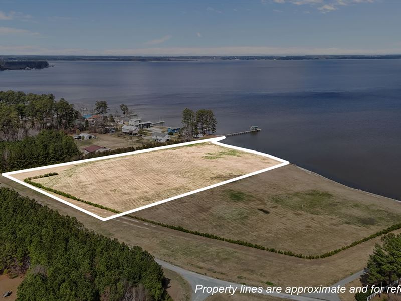 Pungo River Waterfront Lot, 5 AC : Belhaven : Beaufort County : North Carolina