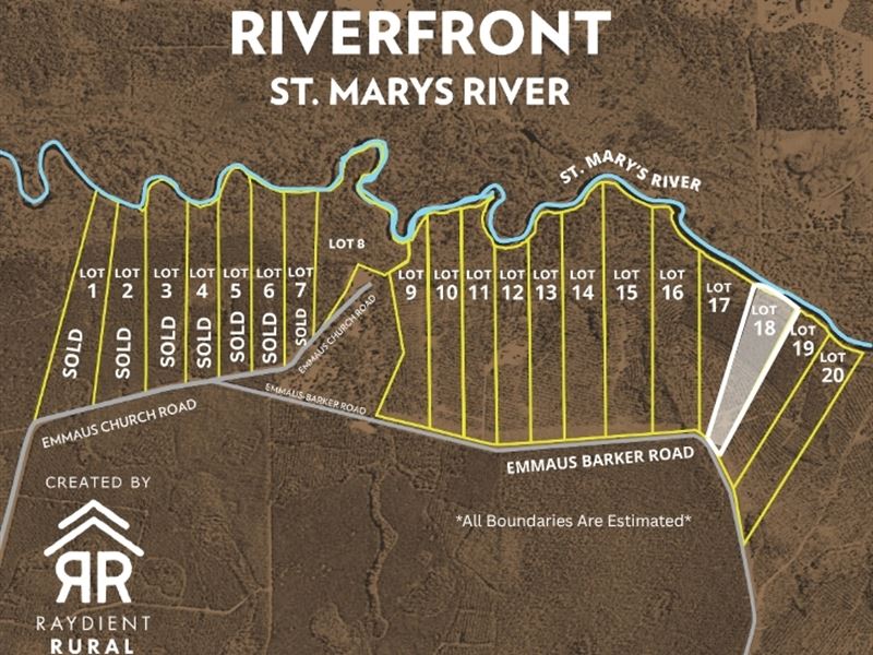 St Mary's Waterfront Lot 18 : Saint George : Charlton County : Georgia