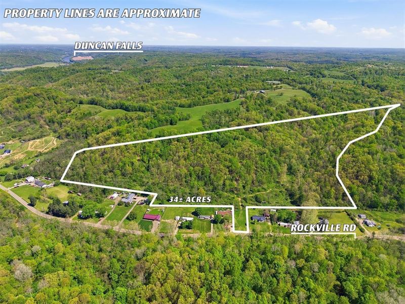 Rockville Rd, 34 Acres : Blue Rock : Muskingum County : Ohio