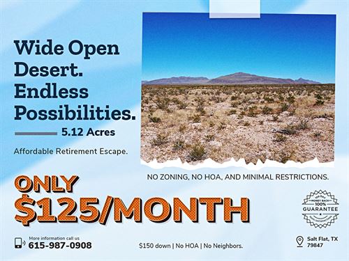 Your Personal Milky Way at $125/Mo : Salt Flat : Hudspeth County : Texas