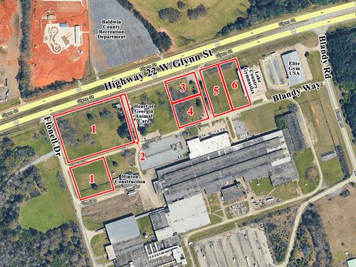.2, 4.23 Acre Outparcels for Sale : Milledgeville : Baldwin County : Georgia